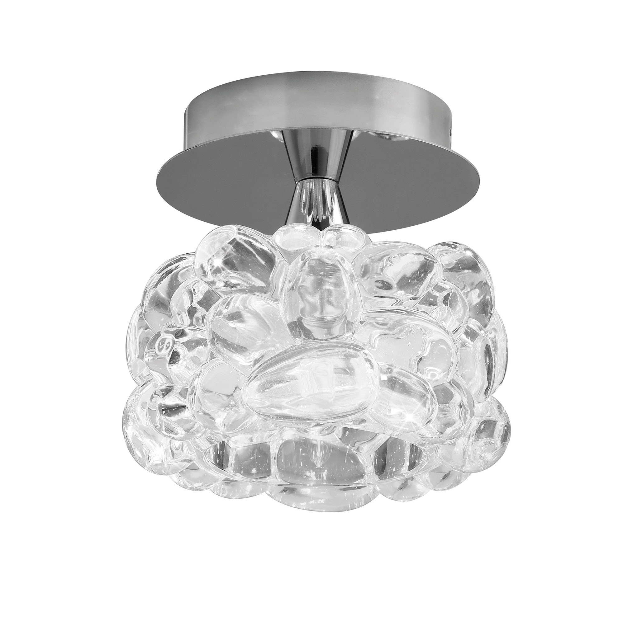 M3926  O2 Glass Ceiling 1 Light